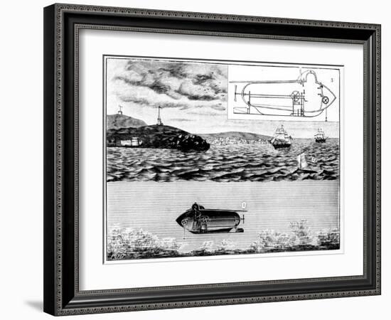 The Submarine Nautilus, 1901-Poyet-Framed Giclee Print