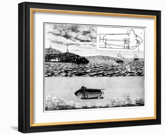 The Submarine Nautilus, 1901-Poyet-Framed Giclee Print