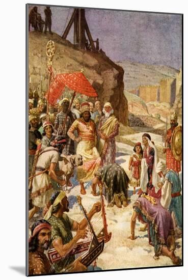 The submission of Jehoiachin / Coniah - Bible-William Brassey Hole-Mounted Giclee Print