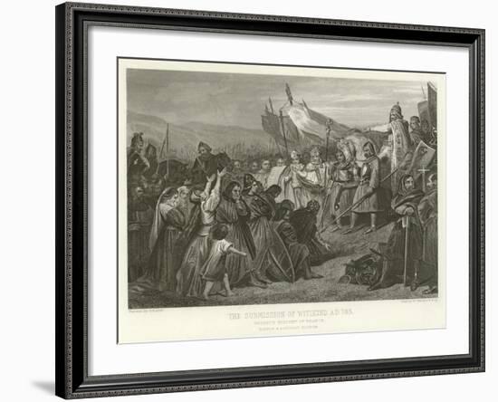 The Submission of Witikind, AD 785-Alphonse Marie de Neuville-Framed Giclee Print