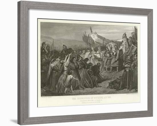 The Submission of Witikind, AD 785-Alphonse Marie de Neuville-Framed Giclee Print