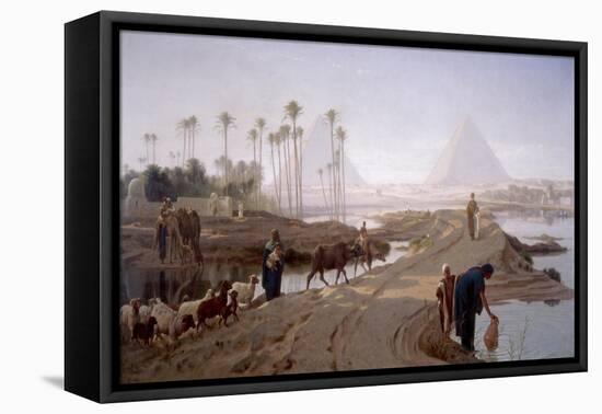The Subsiding of the Nile, 1873-Frederick Goodall-Framed Premier Image Canvas