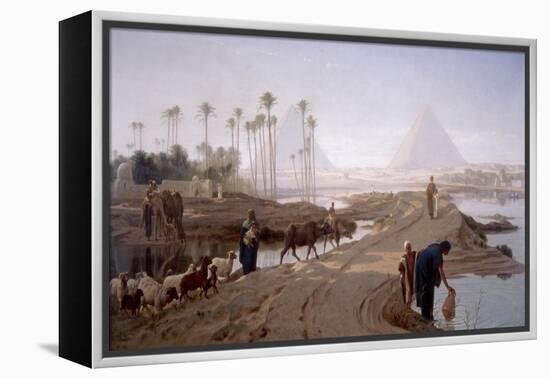 The Subsiding of the Nile, 1873-Frederick Goodall-Framed Premier Image Canvas
