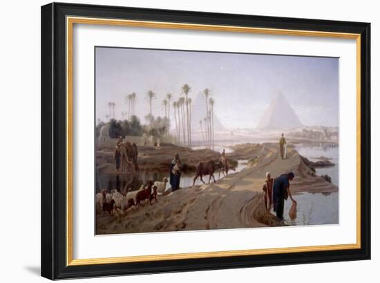 The Subsiding of the Nile, 1873-Frederick Goodall-Framed Giclee Print