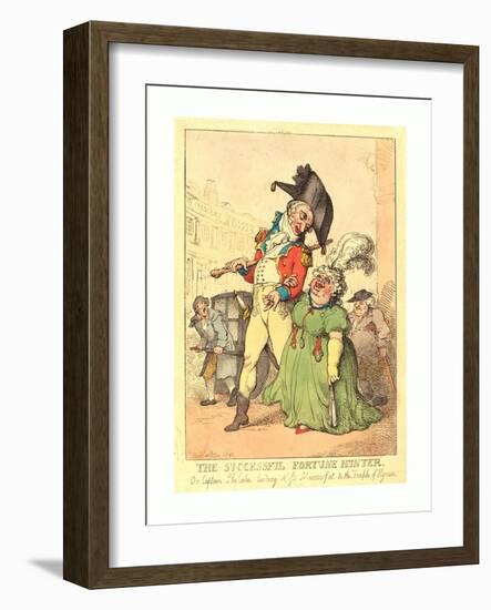 The Successful Fortune Hunter, 1812, Hand-Colored Etching, Gift of Addie Burr Clark-Thomas Rowlandson-Framed Giclee Print