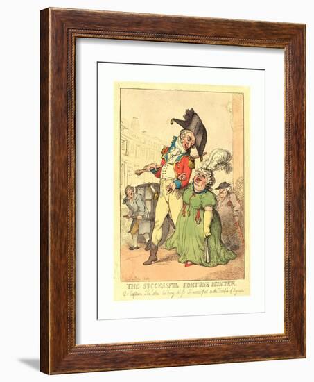 The Successful Fortune Hunter, 1812, Hand-Colored Etching, Gift of Addie Burr Clark-Thomas Rowlandson-Framed Giclee Print