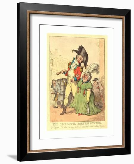 The Successful Fortune Hunter, 1812, Hand-Colored Etching, Gift of Addie Burr Clark-Thomas Rowlandson-Framed Giclee Print
