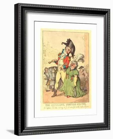 The Successful Fortune Hunter, 1812, Hand-Colored Etching, Gift of Addie Burr Clark-Thomas Rowlandson-Framed Giclee Print