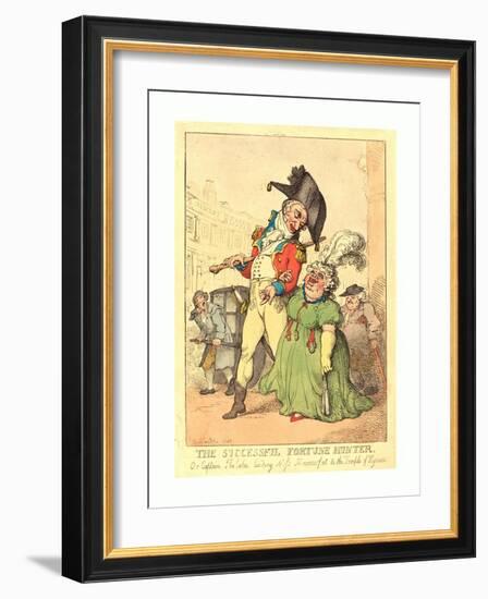 The Successful Fortune Hunter, 1812, Hand-Colored Etching, Gift of Addie Burr Clark-Thomas Rowlandson-Framed Giclee Print