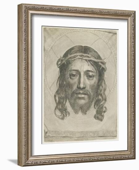 The Sudarium of Saint Veronica, 1649-Claude Mellan-Framed Giclee Print