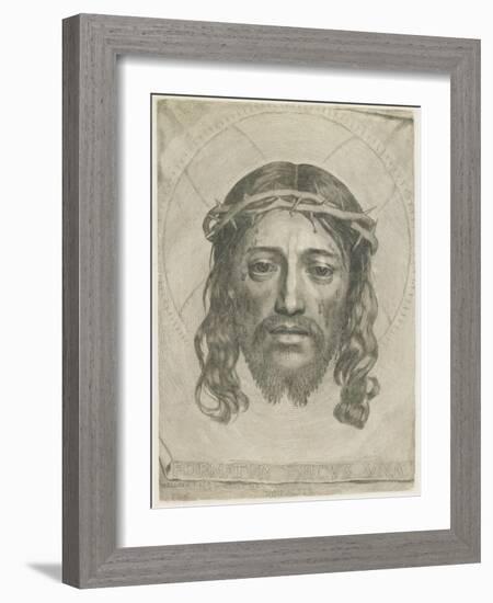 The Sudarium of Saint Veronica, 1649-Claude Mellan-Framed Giclee Print