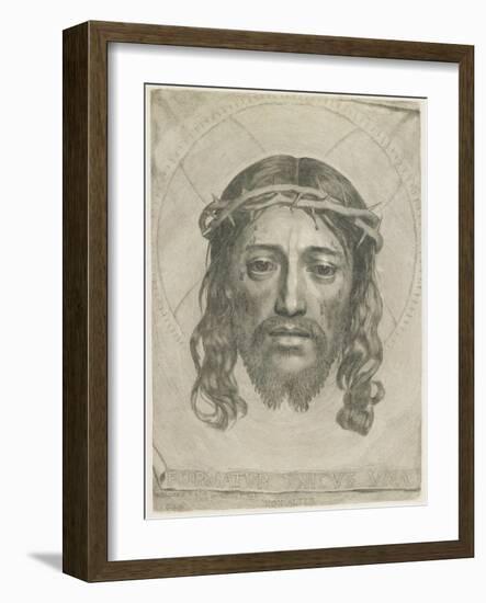 The Sudarium of Saint Veronica, 1649-Claude Mellan-Framed Giclee Print