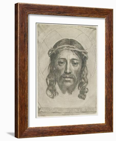 The Sudarium of Saint Veronica, 1649-Claude Mellan-Framed Giclee Print