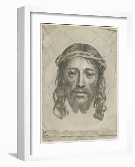 The Sudarium of Saint Veronica, 1649-Claude Mellan-Framed Giclee Print