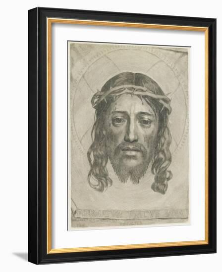 The Sudarium of Saint Veronica, 1649-Claude Mellan-Framed Giclee Print