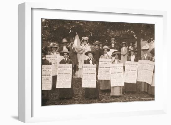 The Suffragettes of Ealing Publicise a Public Demonstration to Be Held on Ealing Common on 1st June-English Photographer-Framed Photographic Print