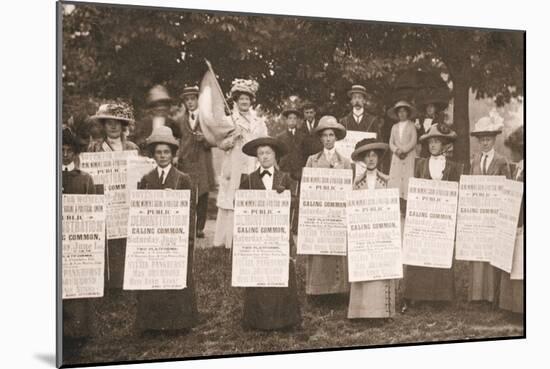 The Suffragettes of Ealing Publicise a Public Demonstration to Be Held on Ealing Common on 1st June-English Photographer-Mounted Photographic Print