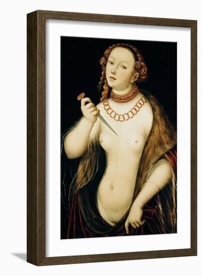 The Suicide of Lucretia, 1538-Lucas Cranach the Elder-Framed Giclee Print