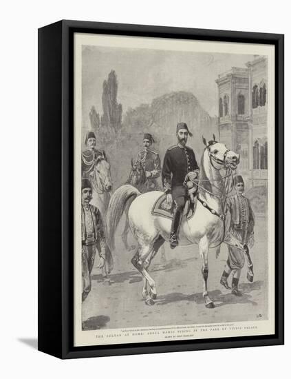 The Sultan at Home, Abdul Hamid Riding in the Park of Yildiz Palace-John Charlton-Framed Premier Image Canvas