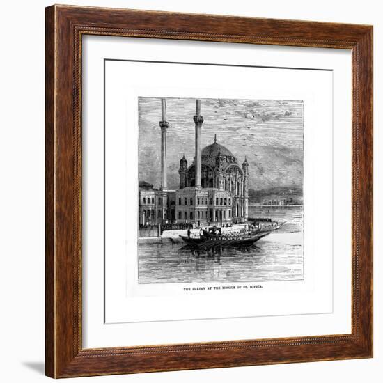 The Sultan at the Mosque of St Sophia, Constantinople, Turkey, 19th Century-null-Framed Giclee Print