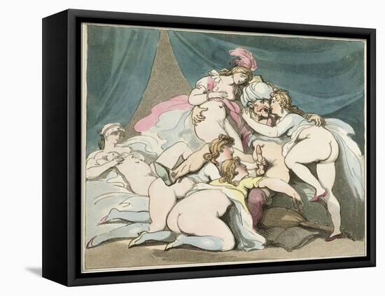 The Sultan, from Sequence of Caricatures Depicting the Sexual Practices of the English Aristocracy-Thomas Rowlandson-Framed Premier Image Canvas