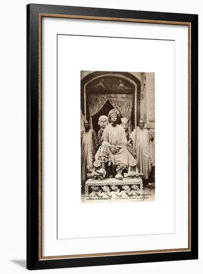 The Sultan of Foumban on His Throne, Cameroon, c.1910-null-Framed Giclee Print