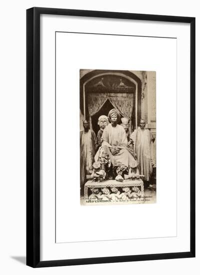 The Sultan of Foumban on His Throne, Cameroon, c.1910-null-Framed Giclee Print