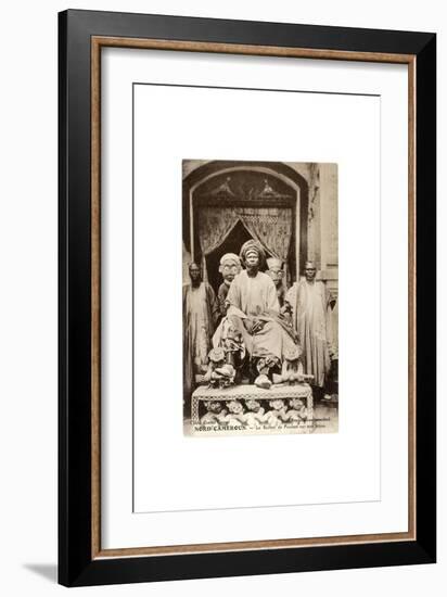 The Sultan of Foumban on His Throne, Cameroon, c.1910-null-Framed Giclee Print