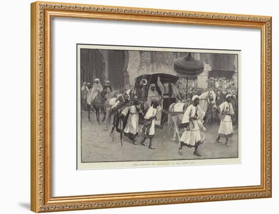 The Sultan of Morocco in His New Cab-Amedee Forestier-Framed Giclee Print