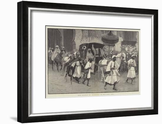 The Sultan of Morocco in His New Cab-Amedee Forestier-Framed Giclee Print