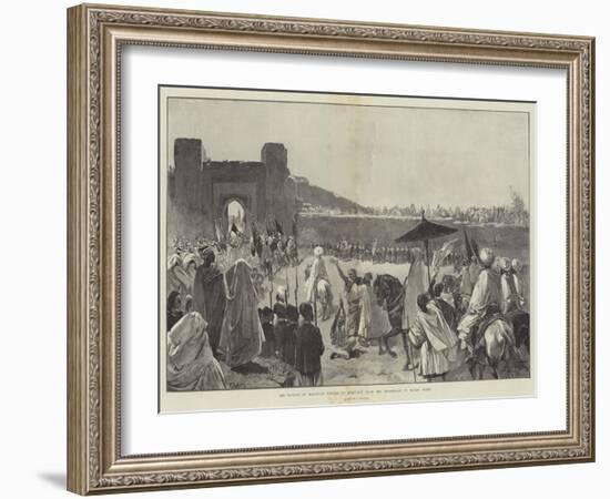 The Sultan of Morocco's Return to Mequinez from His Pilgrimage to Muley Edris-Gabriel Nicolet-Framed Giclee Print