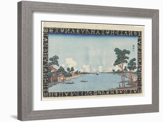 The Sumida River, 1830-1844-Keisai Eisen-Framed Giclee Print