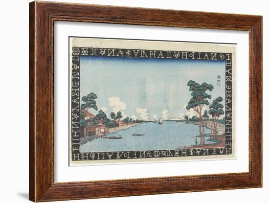 The Sumida River, 1830-1844-Keisai Eisen-Framed Giclee Print