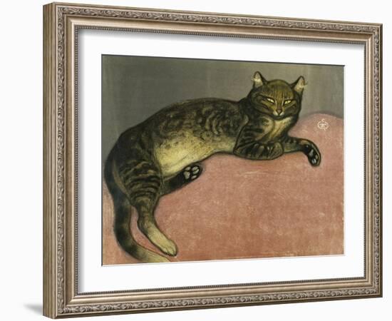 The Summer, Cat on a Railing; L'Ete, Chat Sur Une Balustrade, 1909-Théophile Alexandre Steinlen-Framed Giclee Print