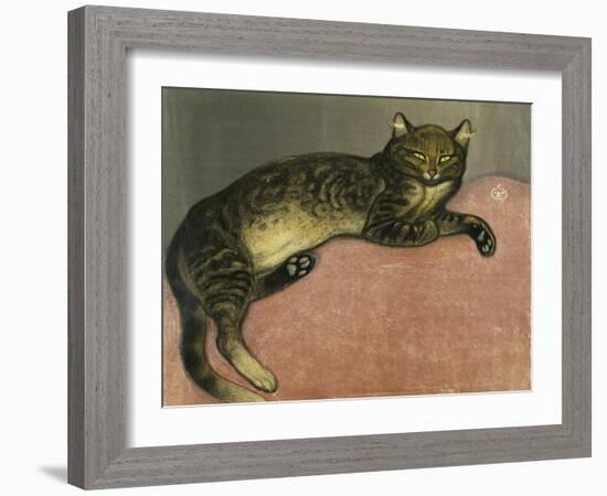 The Summer, Cat on a Railing; L'Ete, Chat Sur Une Balustrade, 1909-Théophile Alexandre Steinlen-Framed Giclee Print