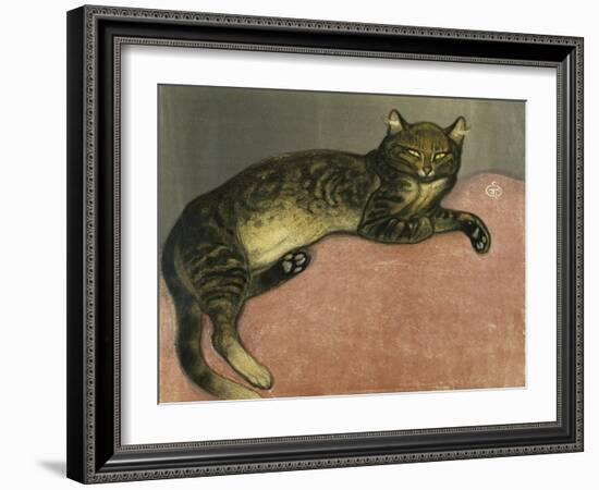 The Summer, Cat on a Railing; L'Ete, Chat Sur Une Balustrade, 1909-Théophile Alexandre Steinlen-Framed Giclee Print