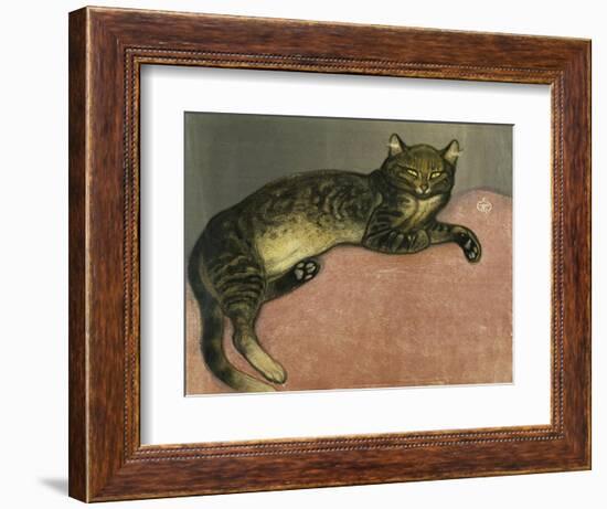 The Summer, Cat on a Railing; L'Ete, Chat Sur Une Balustrade, 1909-Théophile Alexandre Steinlen-Framed Giclee Print