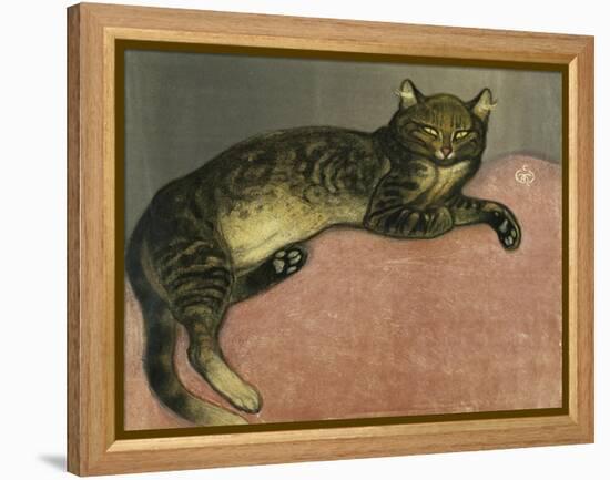 The Summer, Cat on a Railing; L'Ete, Chat Sur Une Balustrade, 1909-Théophile Alexandre Steinlen-Framed Premier Image Canvas