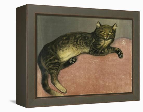 The Summer, Cat on a Railing; L'Ete, Chat Sur Une Balustrade, 1909-Théophile Alexandre Steinlen-Framed Premier Image Canvas