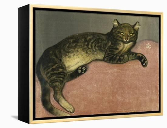 The Summer, Cat on a Railing; L'Ete, Chat Sur Une Balustrade, 1909-Théophile Alexandre Steinlen-Framed Premier Image Canvas