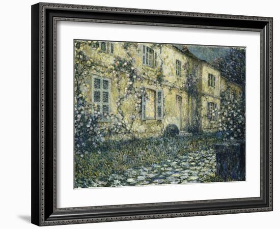 The Summer House; La Maison D'Ete-Henri Eugene Augustin Le Sidaner-Framed Giclee Print