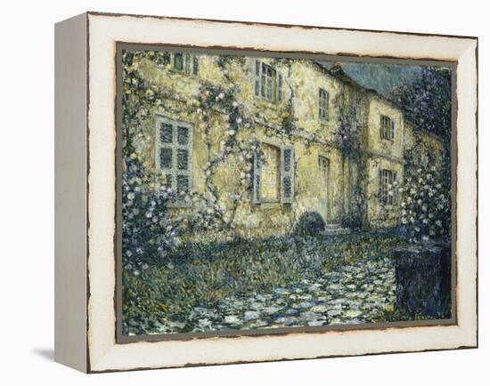 The Summer House; La Maison D'Ete-Henri Eugene Augustin Le Sidaner-Framed Premier Image Canvas