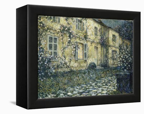 The Summer House; La Maison D'Ete-Henri Eugene Augustin Le Sidaner-Framed Premier Image Canvas