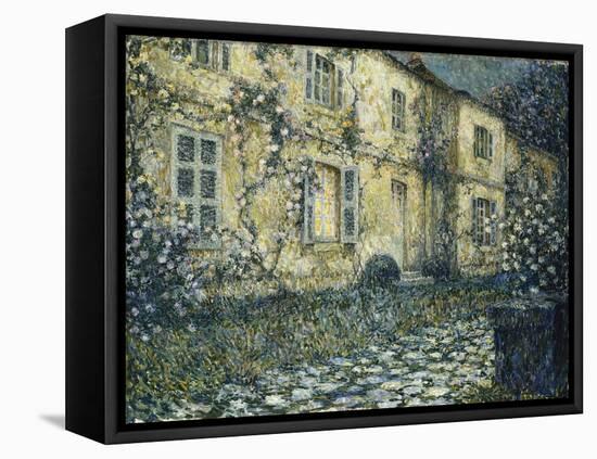 The Summer House; La Maison D'Ete-Henri Eugene Augustin Le Sidaner-Framed Premier Image Canvas