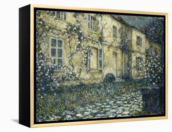 The Summer House; La Maison D'Ete-Henri Eugene Augustin Le Sidaner-Framed Premier Image Canvas