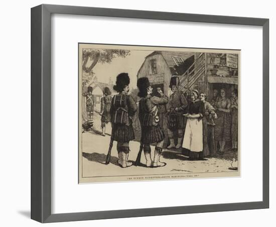 The Summer Manoeuvres, Route Marching, Fall In!-null-Framed Giclee Print