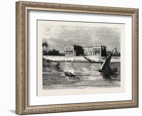 The Summer Palace of the Viceroy at Cairo Egypt, 1882-null-Framed Giclee Print