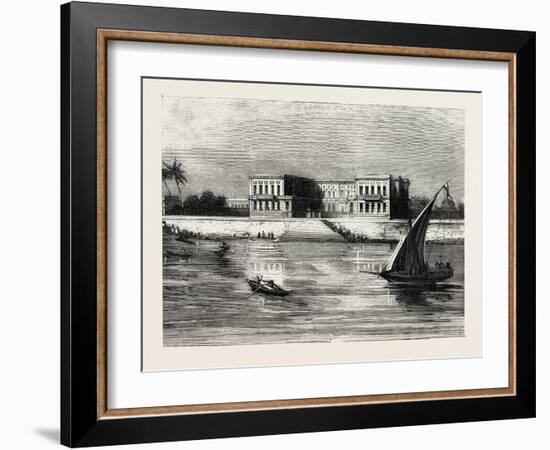 The Summer Palace of the Viceroy at Cairo Egypt, 1882-null-Framed Giclee Print