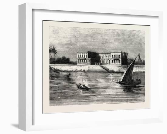 The Summer Palace of the Viceroy at Cairo Egypt, 1882-null-Framed Giclee Print