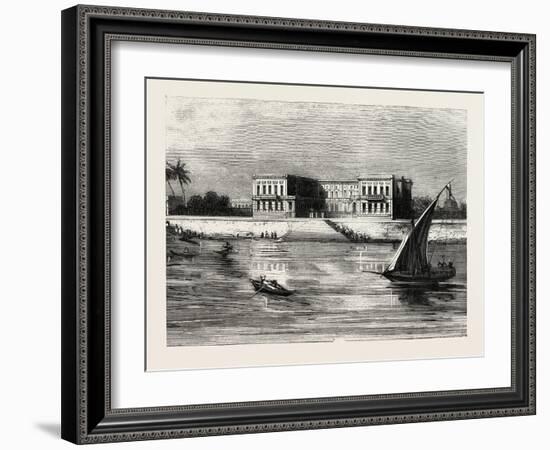 The Summer Palace of the Viceroy at Cairo Egypt, 1882-null-Framed Giclee Print